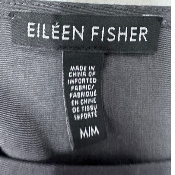 Eileen Fisher sleeveless grayTencel knee length dress size Medium - Picture 9 of 10